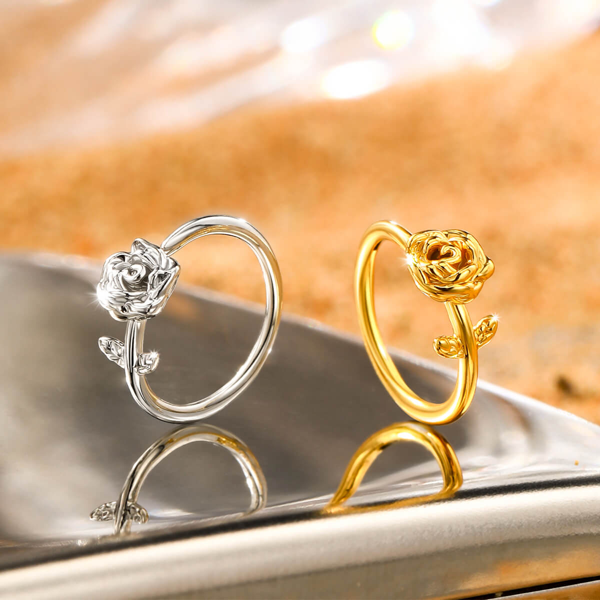 Engraved Rose Seamless Nose Hoop