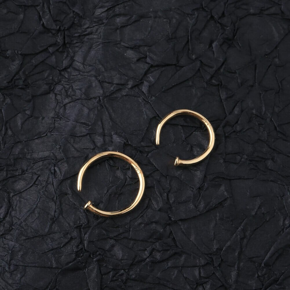 14K Gold Half Hoop Nose Ring