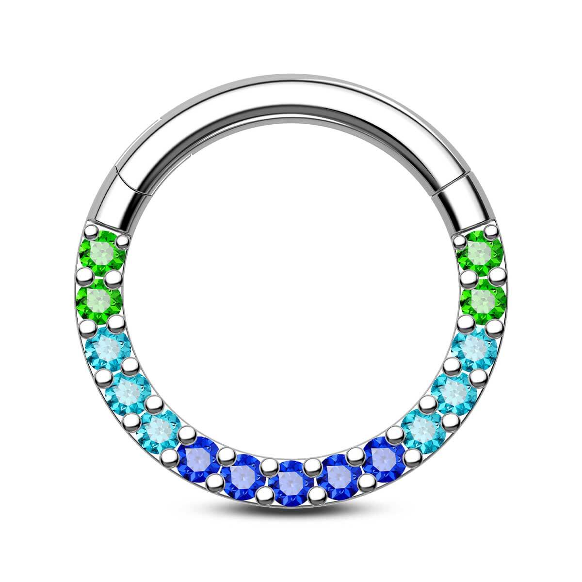 Multicolored CZ Septum Daith Ring