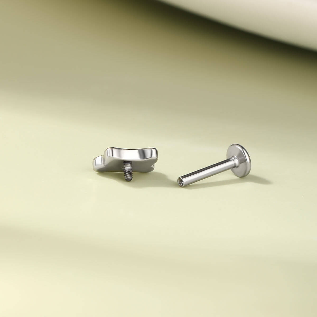 Oufer X Roly Rainbow Pig Internally Threaded Cartilage Stud