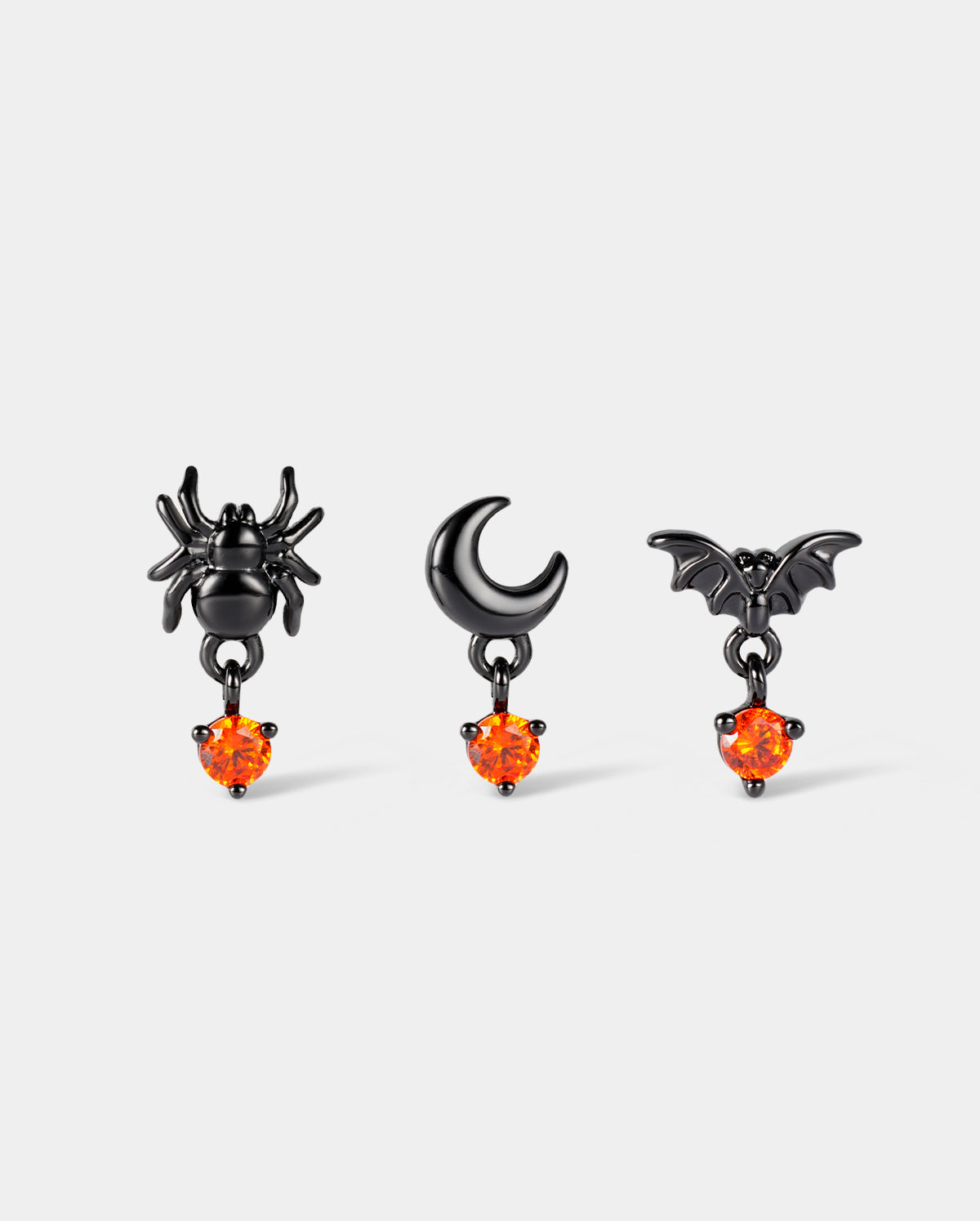 3PCS Spider Moon Bat Internally Threaded Helix Stud
