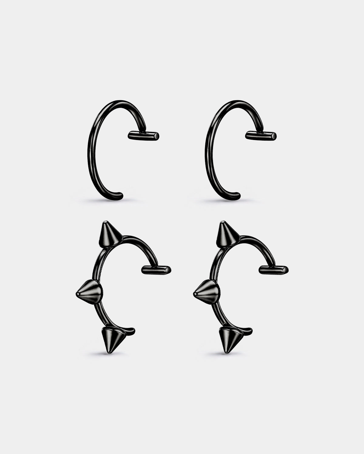 4PCS Fake Lip Rings Set