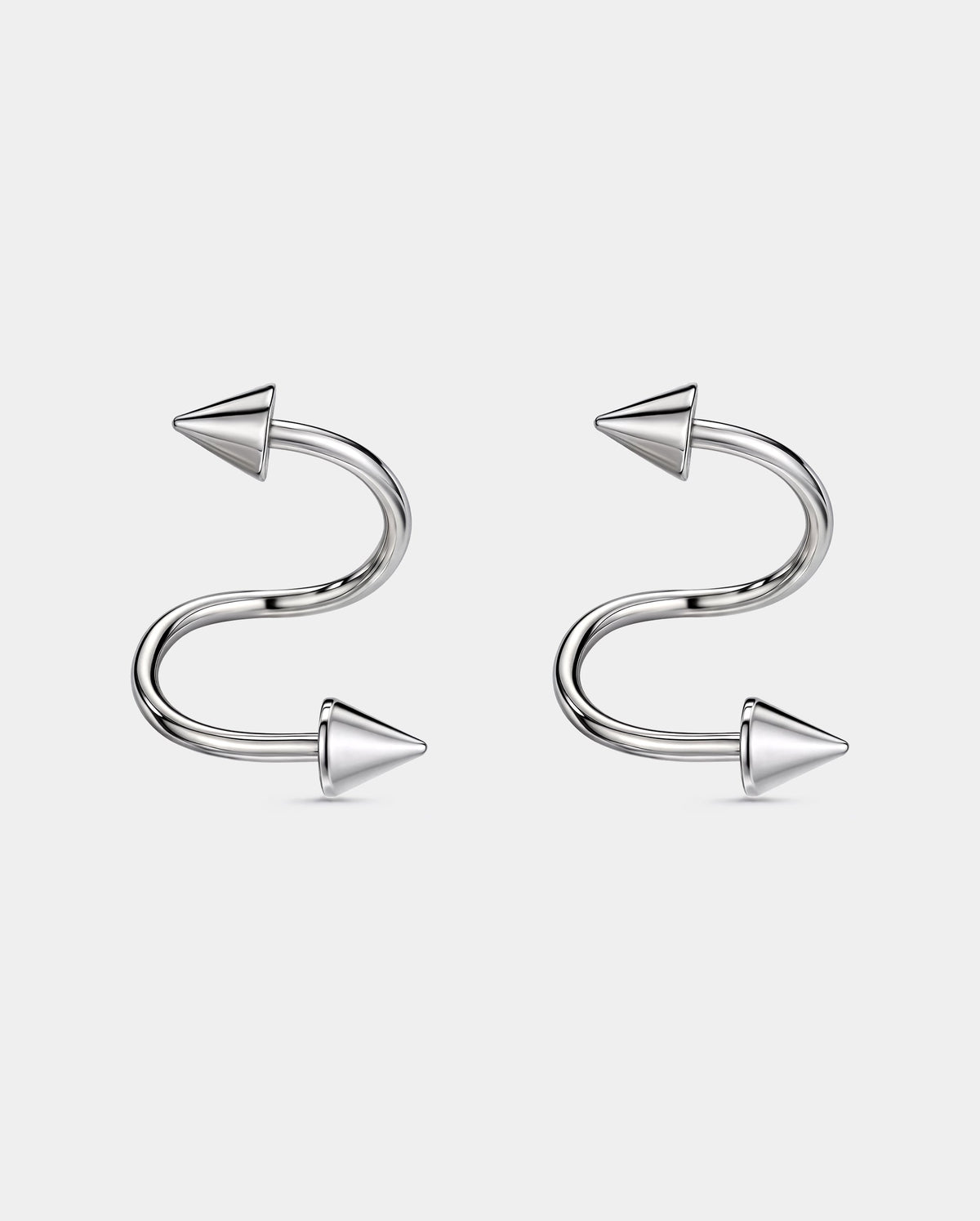 2PCS Spike S-Shaped Curved Barbell
