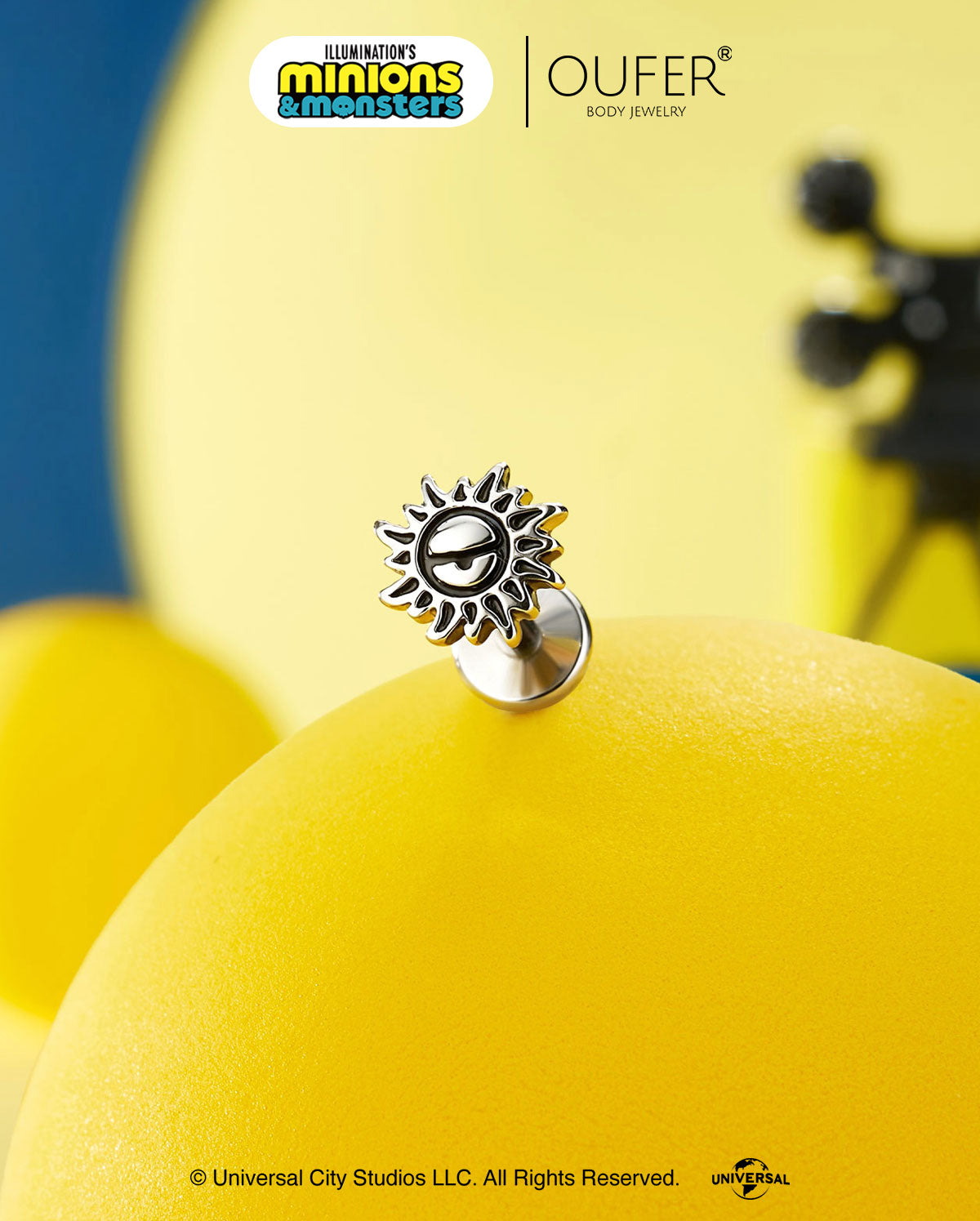 MINIONS × OUFER Sun Symbol Cartilage Stud