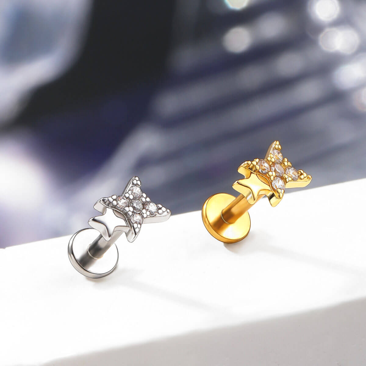 Double Star Internally Threaded Helix Stud