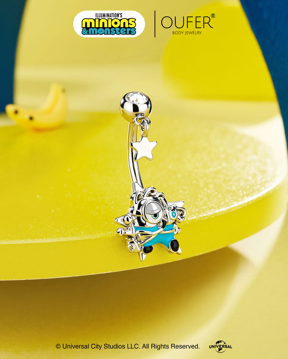 MINIONS × OUFER James & Star Dangle Belly Ring（Ships in 10 Days）