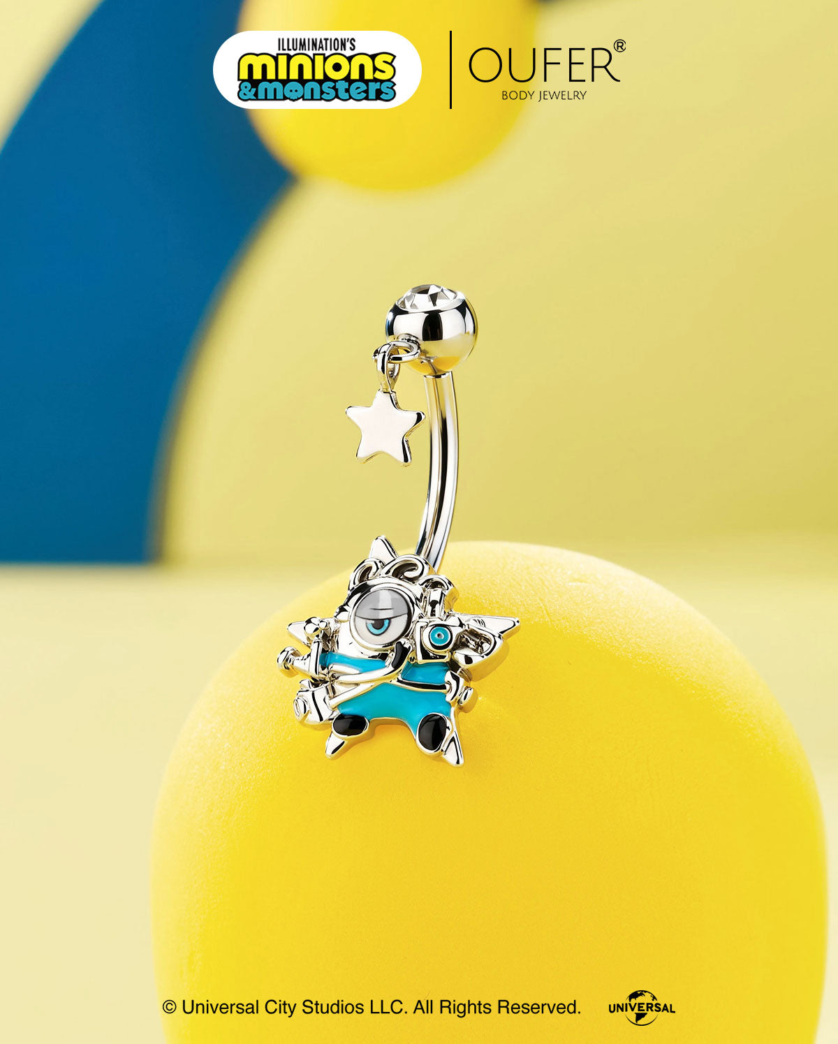 MINIONS × OUFER James & Star Dangle Belly Ring（Ships in 10 Days）