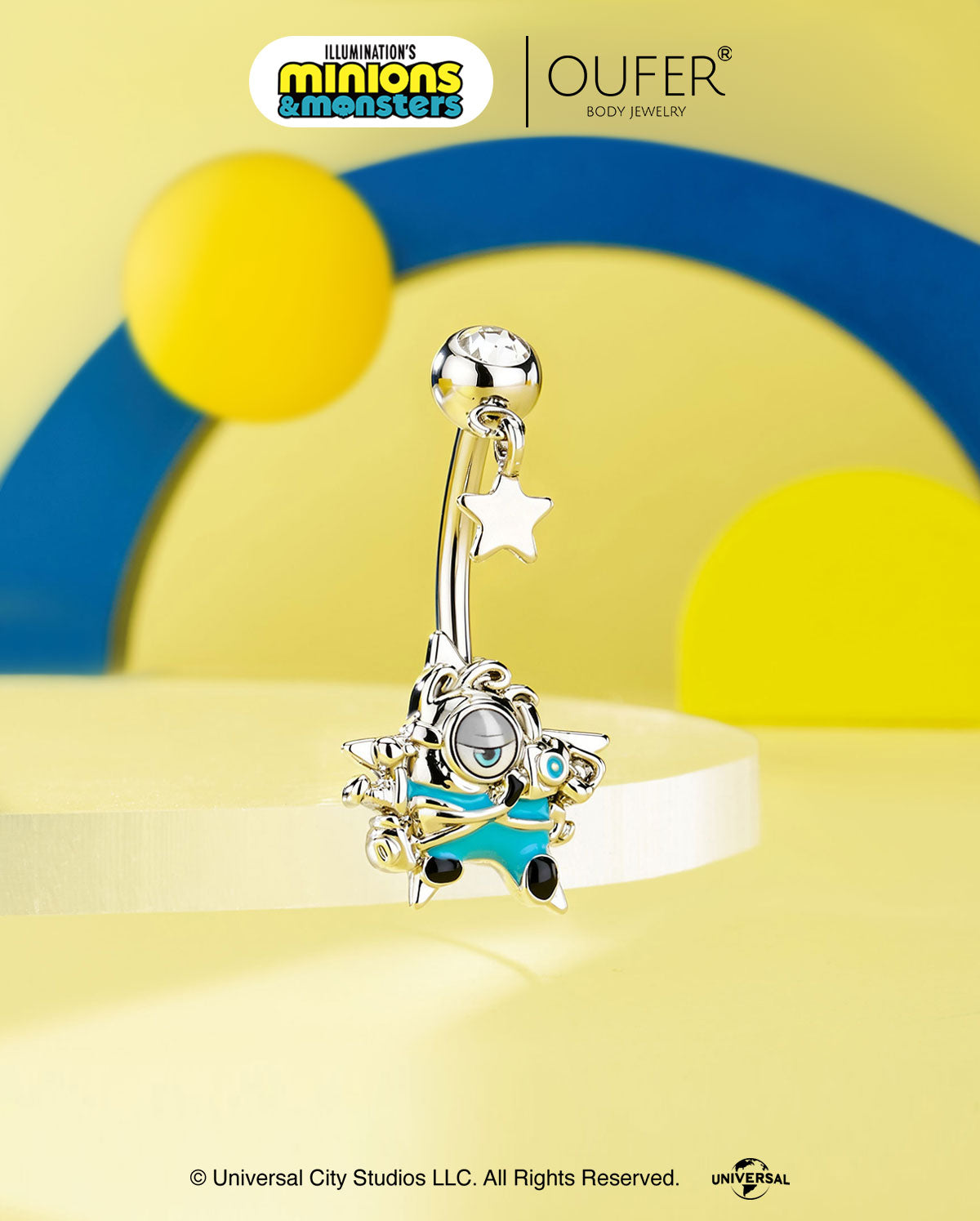 MINIONS × OUFER James & Star Dangle Belly Ring（Ships in 10 Days）
