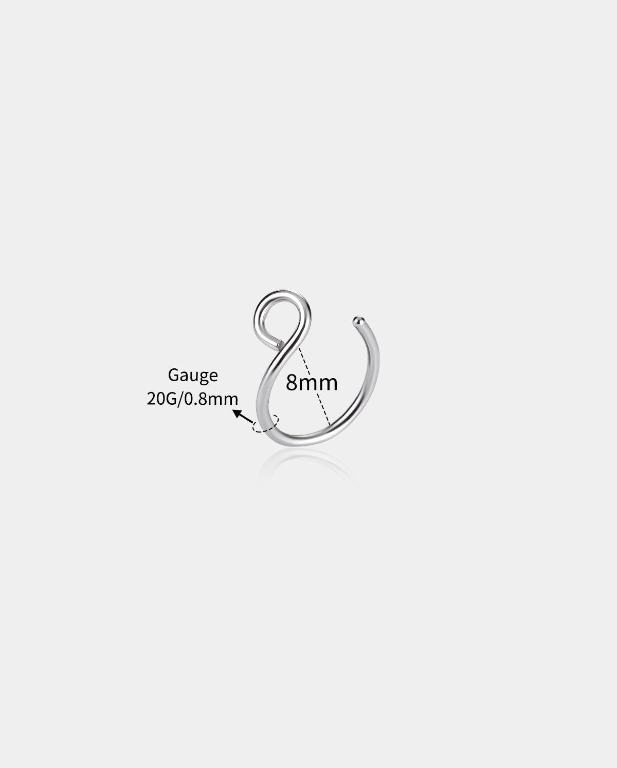 3PCS Fake Nose Rings Set