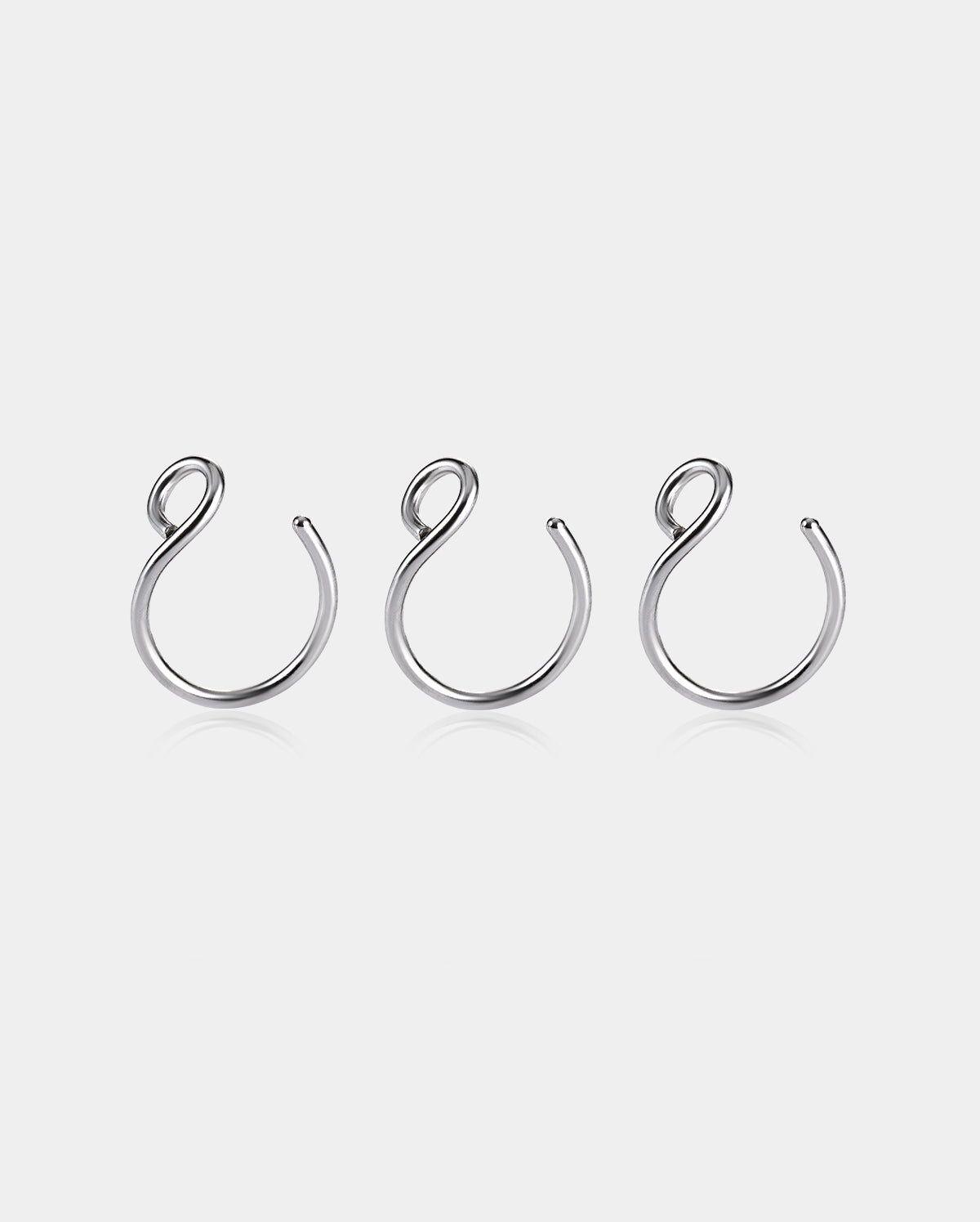 3PCS Fake Nose Rings Set