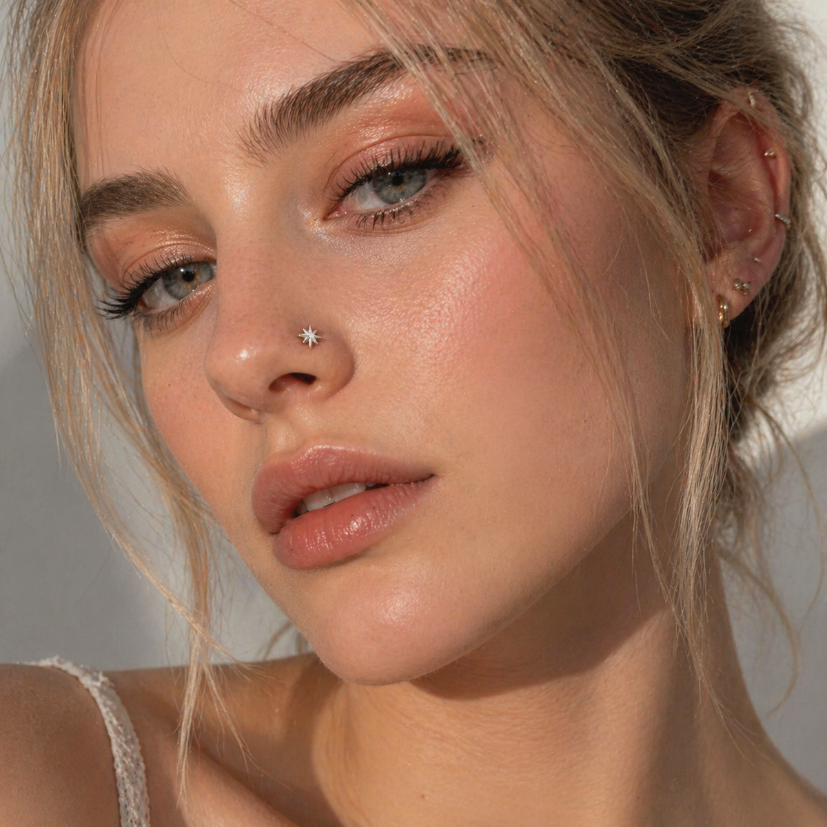 3PCS Sun Star Moon Nose Stud Set