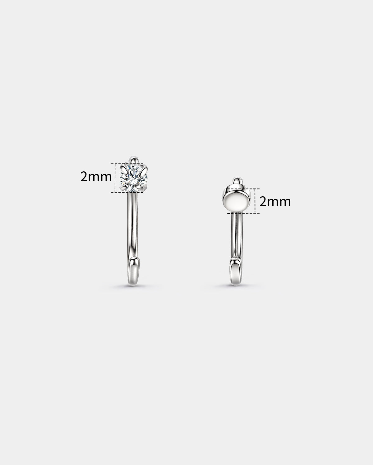 8PCS Mixed Nose Stud & Nose Ring Set