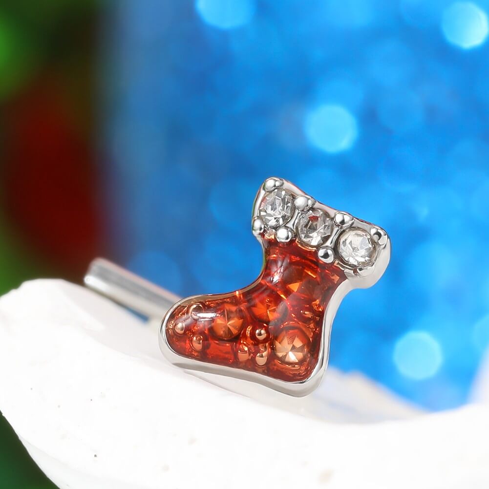 3PCS Christmas Boot/Tree/Hat Nose Studs Pack