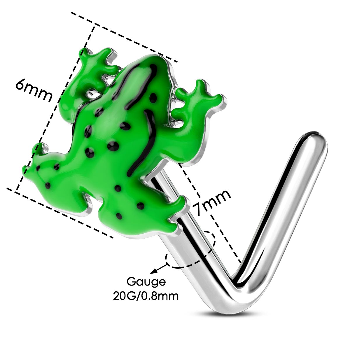 Colorful Frog Nose Stud