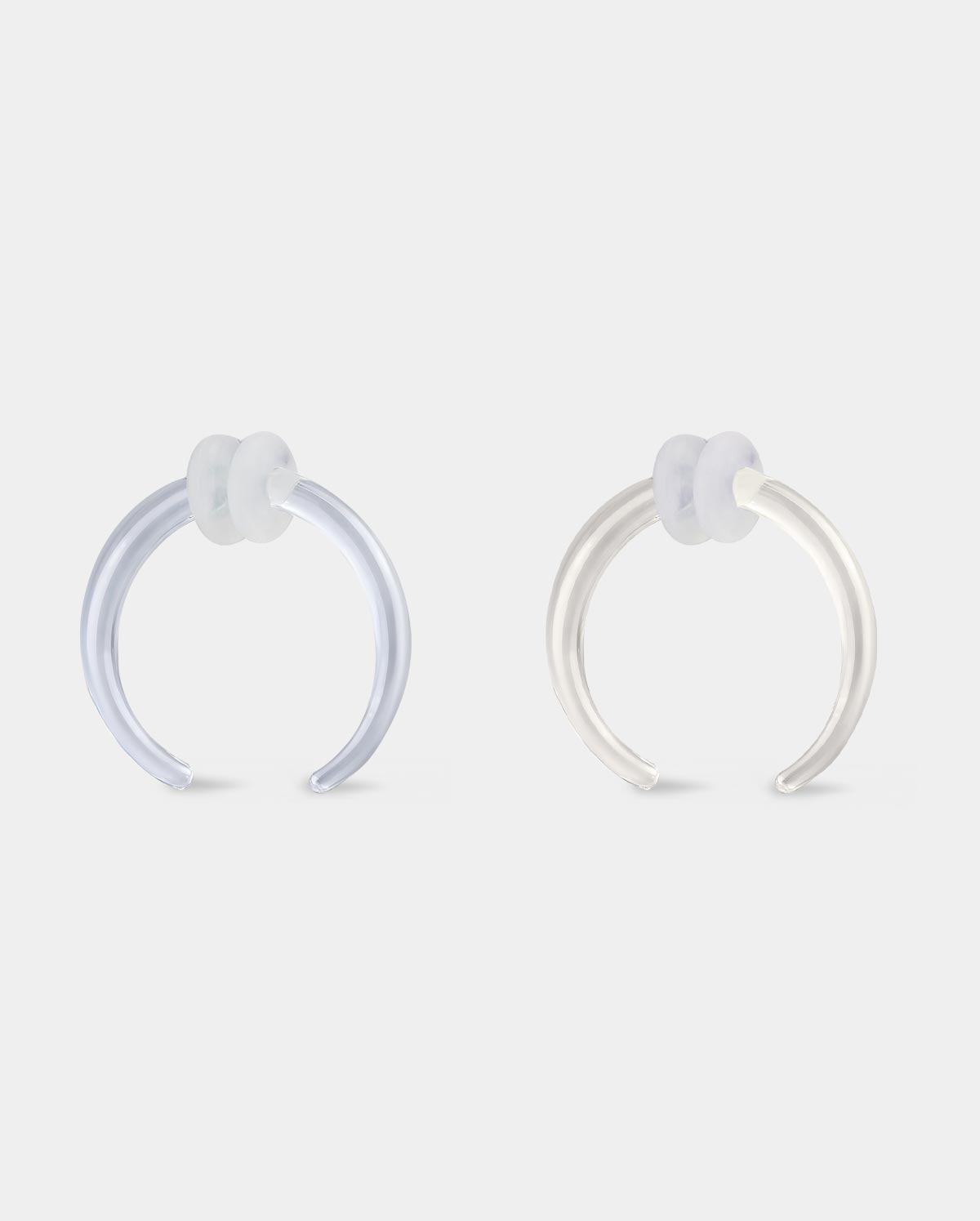 4PCS Glass Crescent Nose Septum Pincher