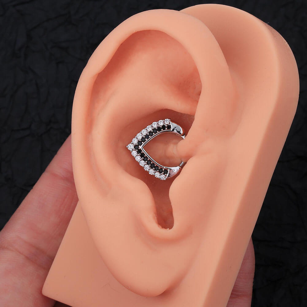 CZ Triangle Septum Ring Daith Jewelry