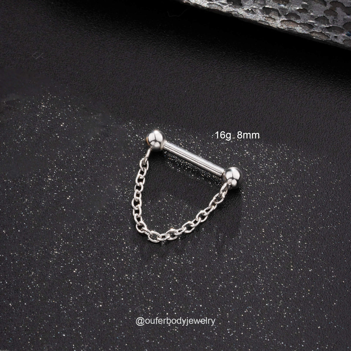 Threadless Push Pin Chain Style Septum Ring