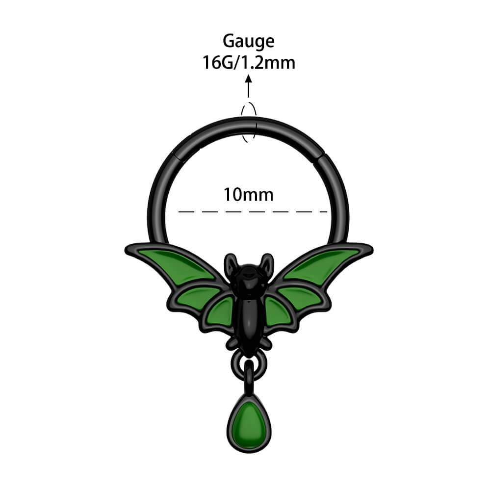 Dangle Bat Hinged Segment Septum Ring