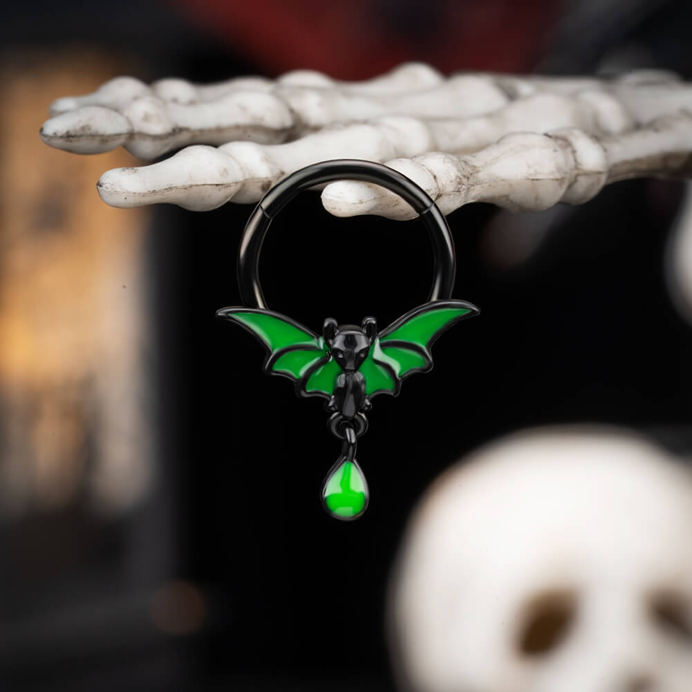 Dangle Bat Hinged Segment Septum Ring