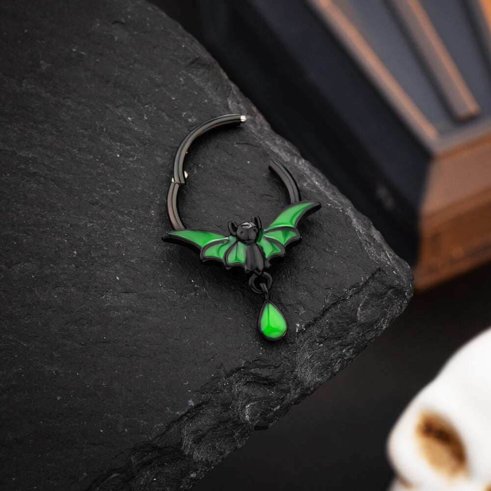 Dangle Bat Hinged Segment Septum Ring