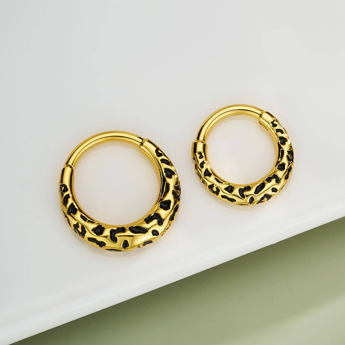 Leopard Print Septum and Daith Ring