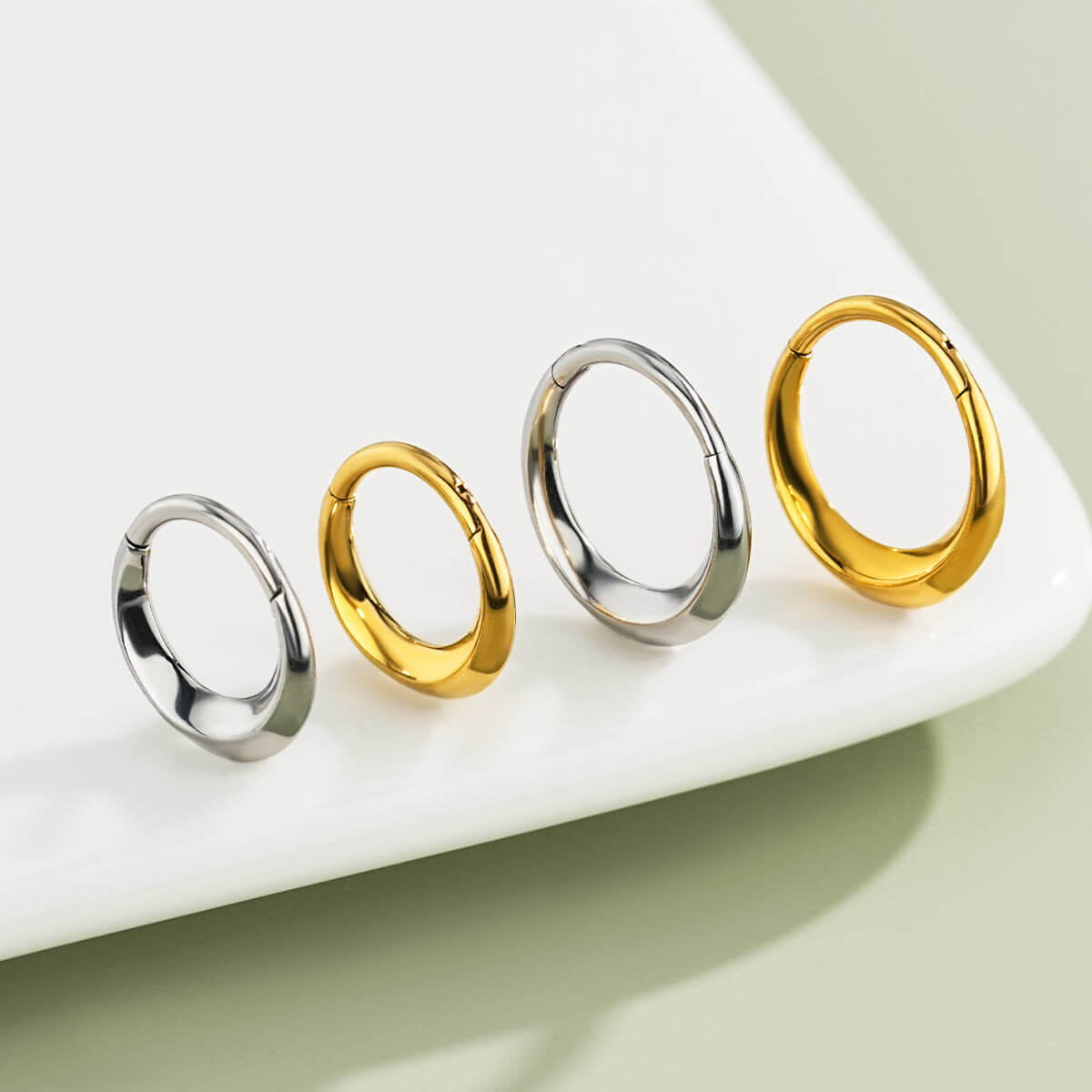 Ridged Chunky Segment Daith Septum Ring