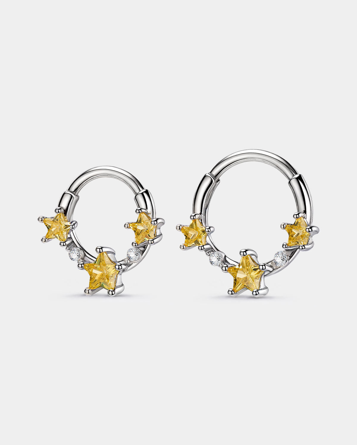 Yellow Star CZ Septum Ring