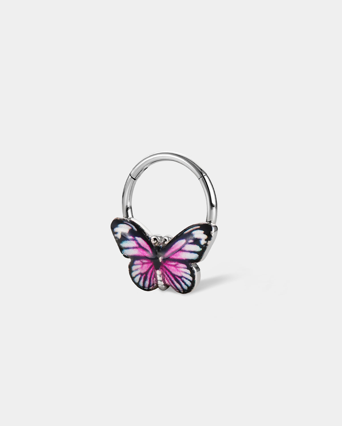 Pink Butterfly Daith Septum Ring