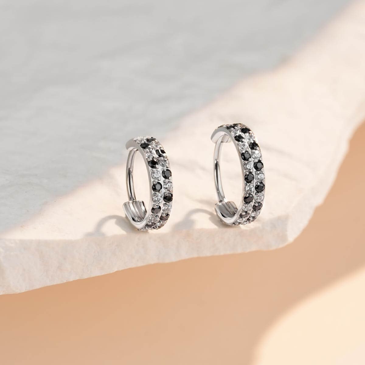 Checkered Double Row Nose Ring