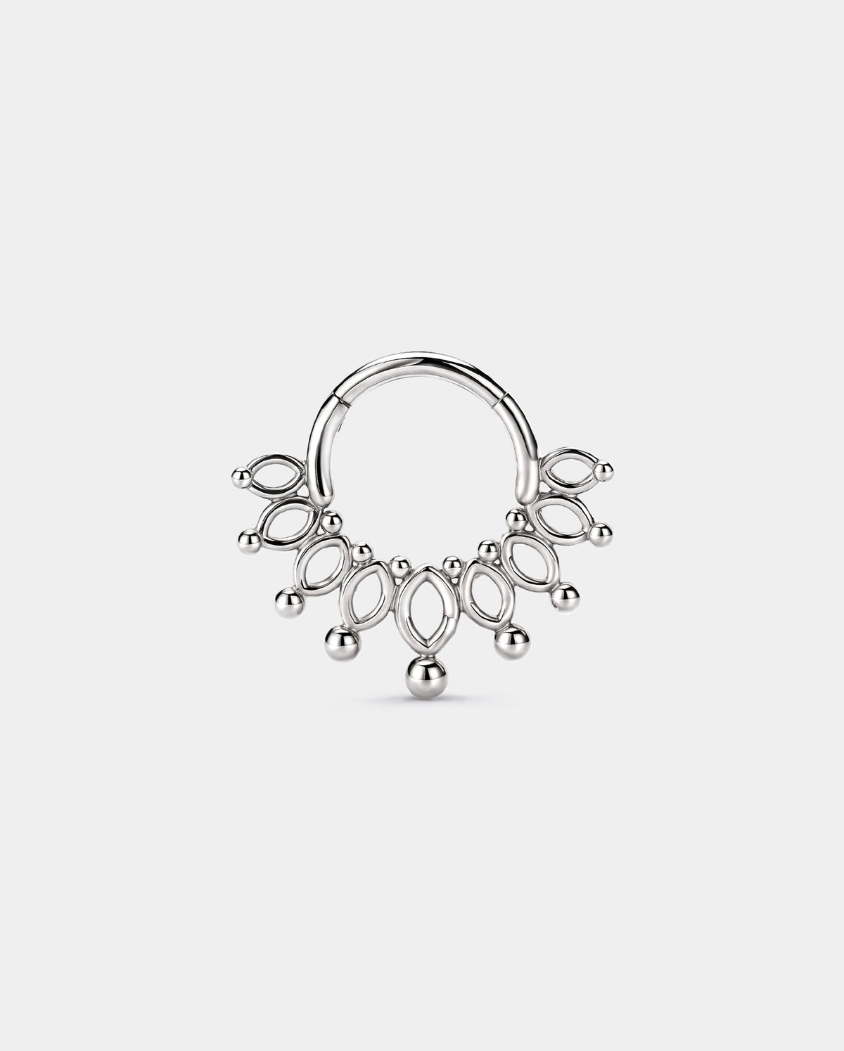 Floral Beaded Segment Septum Ring