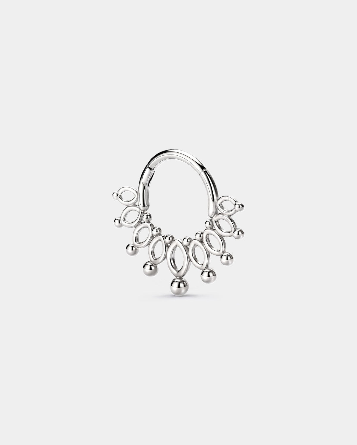 Floral Beaded Segment Septum Ring