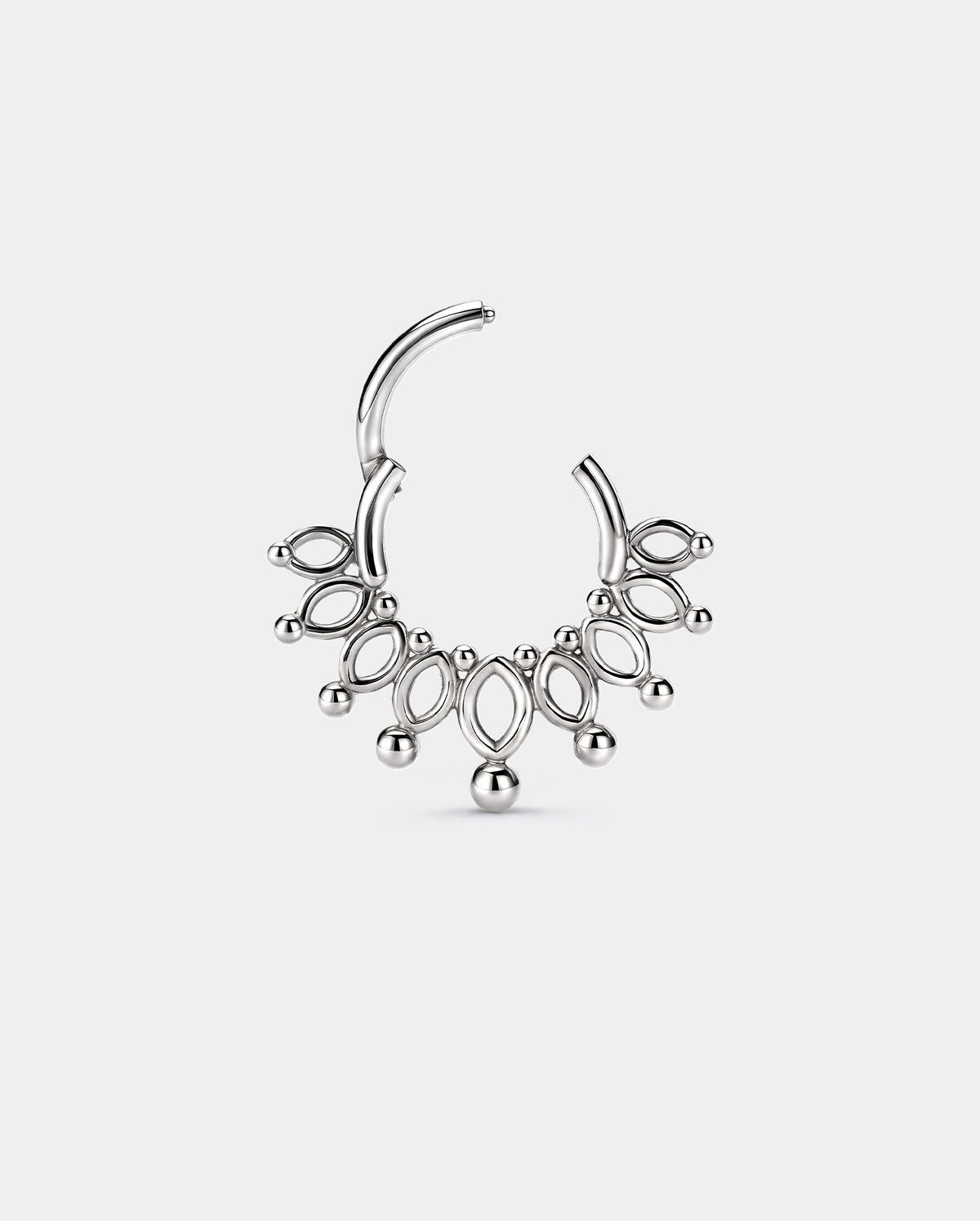 Floral Beaded Segment Septum Ring