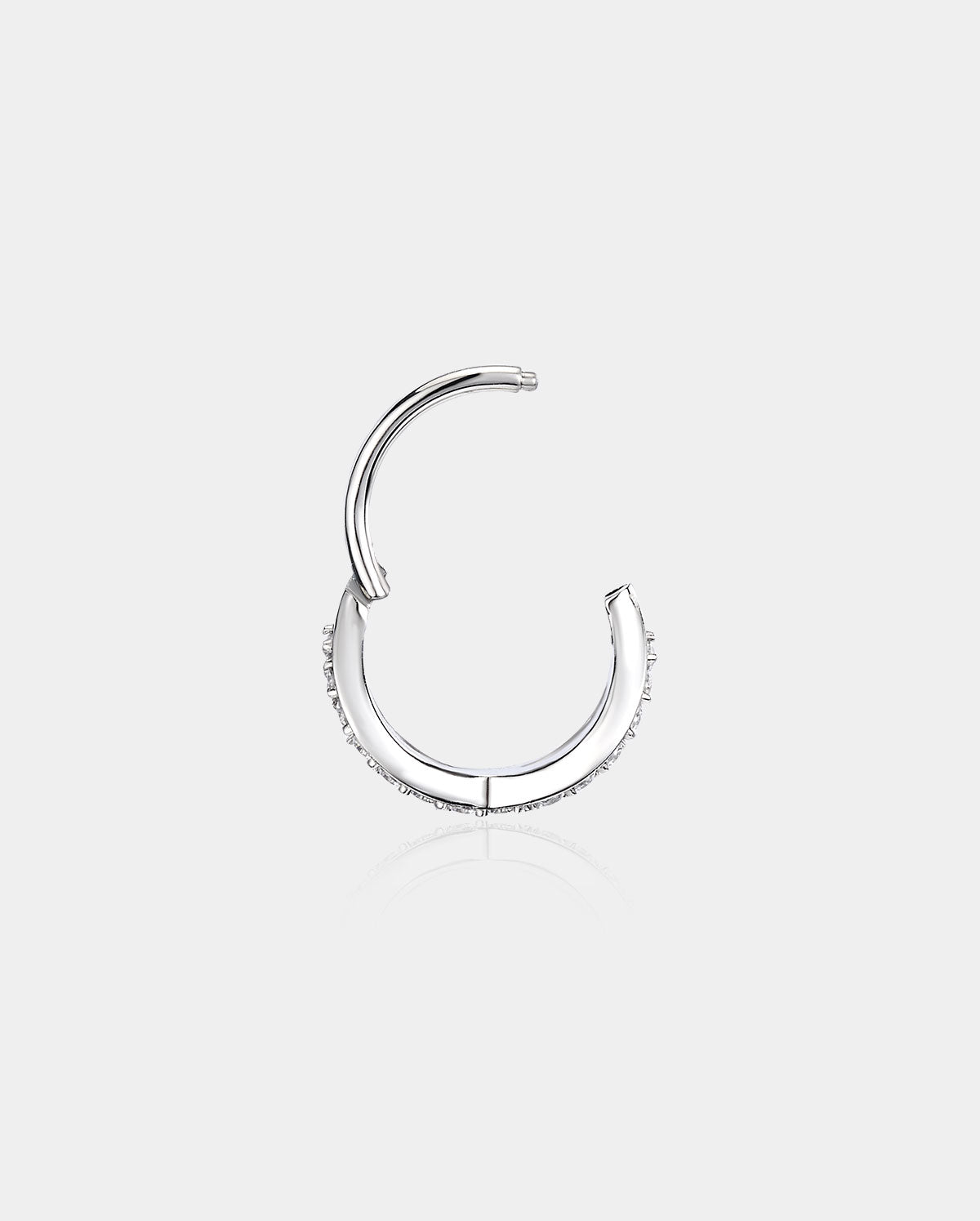 20G Double Row Crisscross CZ Nose Ring
