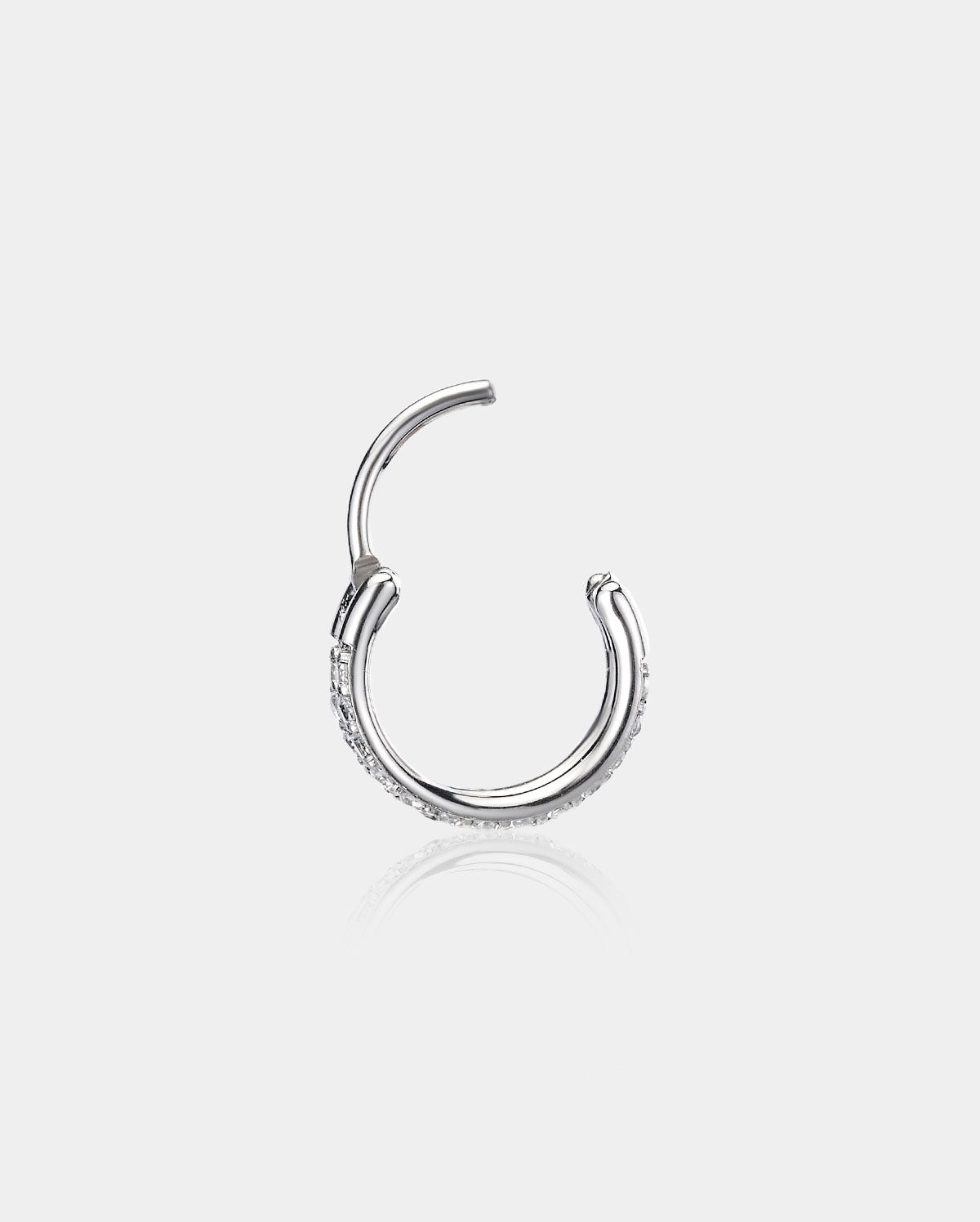 20G Double Row CZ Hoop Nose Ring