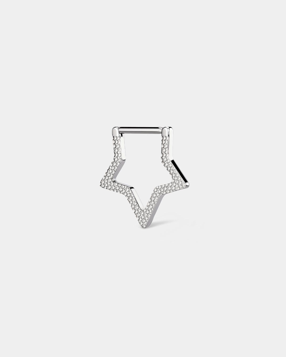 Hammered Texture Star Clicker Septum Ring
