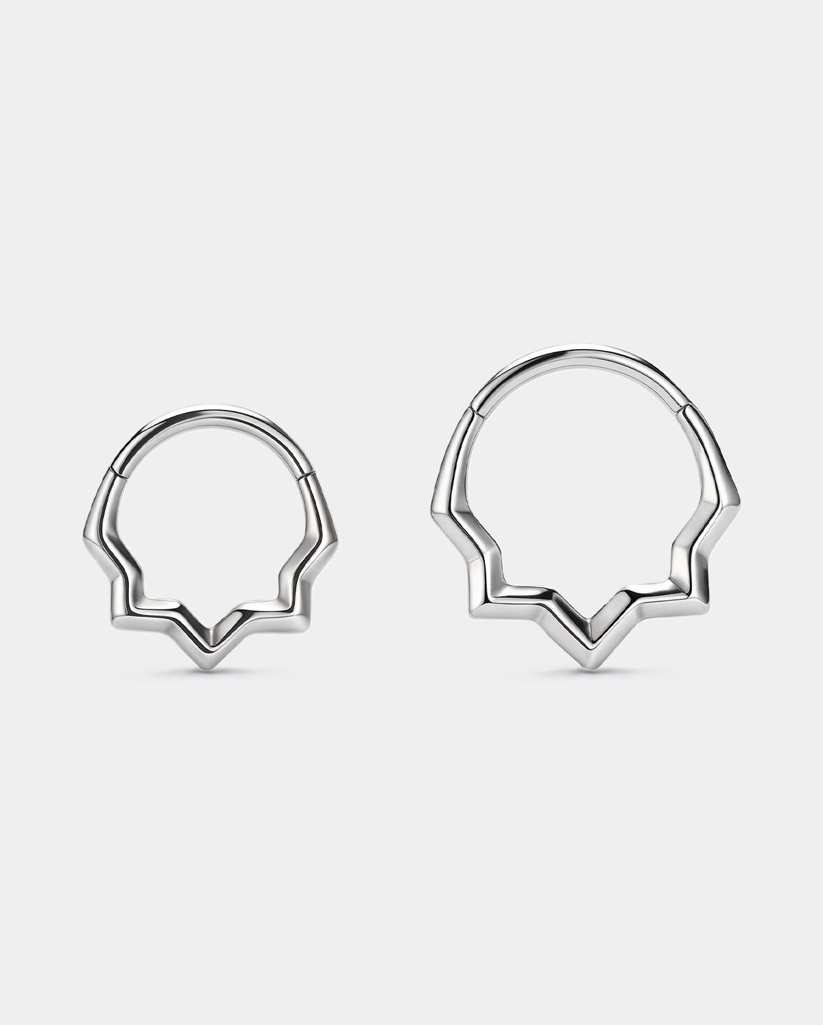 Geometric Half-Star Segment Septum Ring
