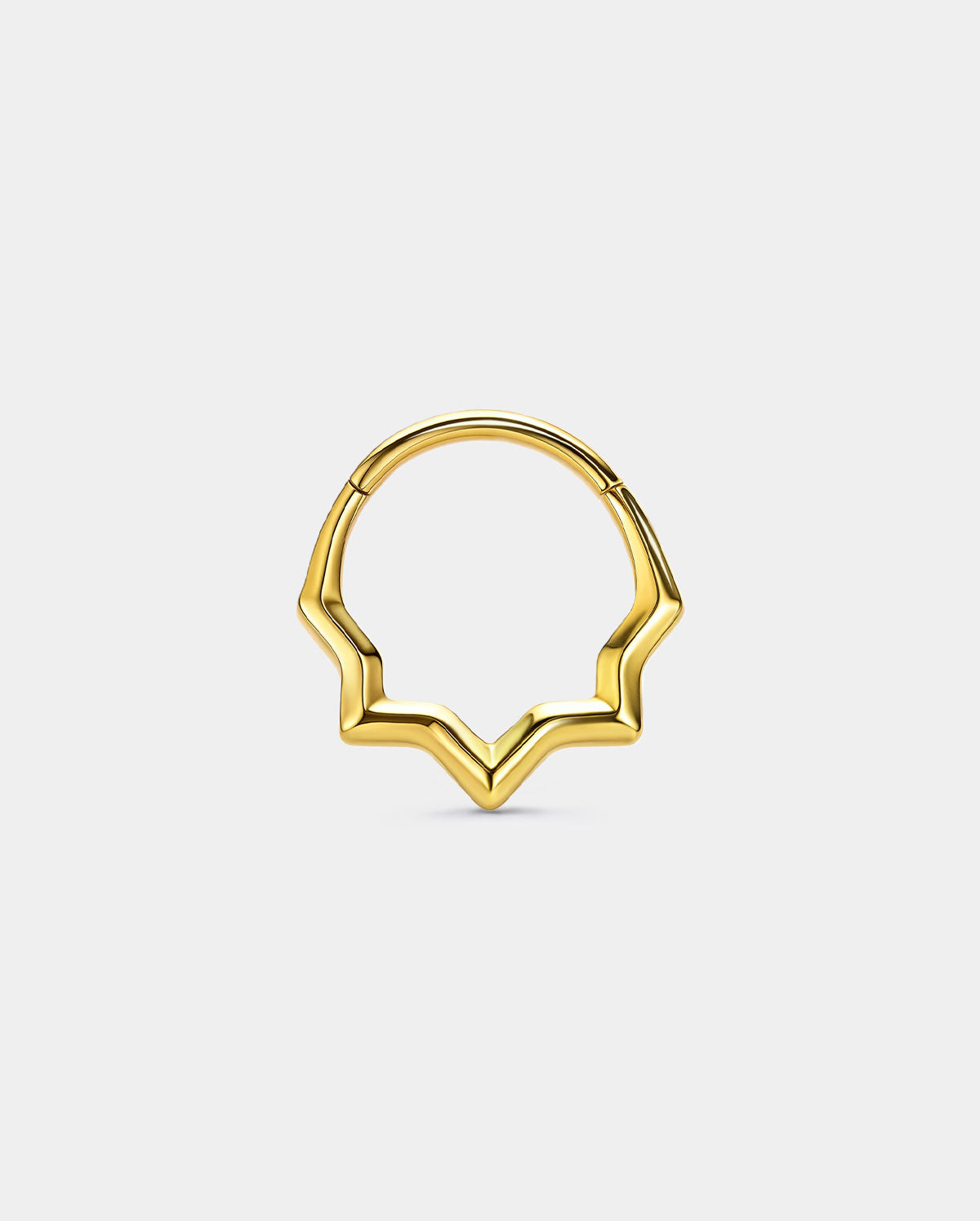 Geometric Half-Star Segment Septum Ring