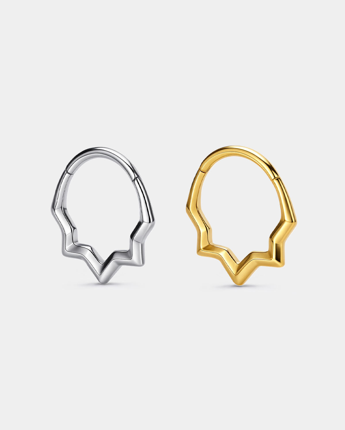 Geometric Half-Star Segment Septum Ring