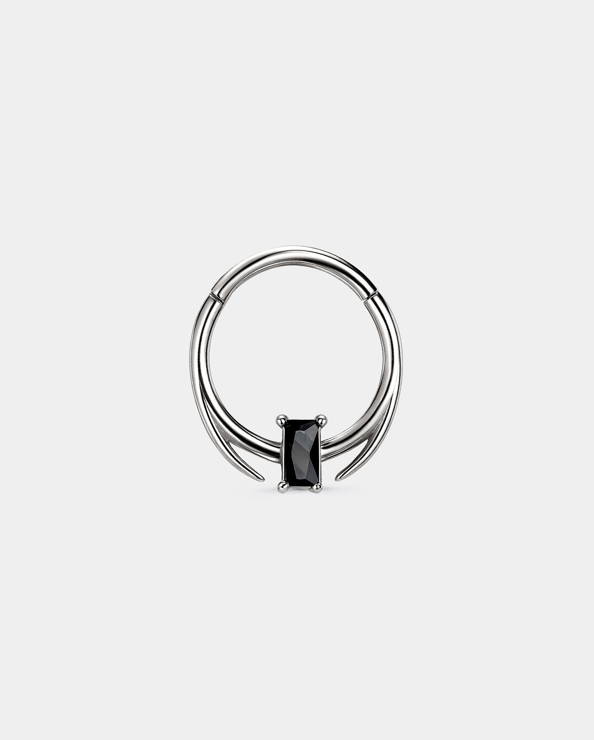 Black Square CZ Septum Ring