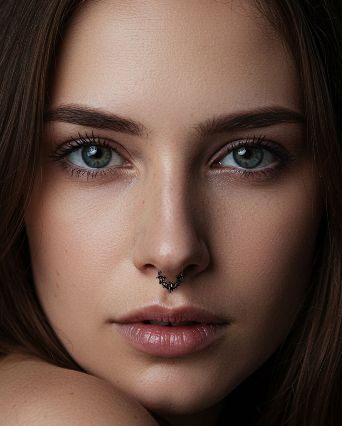 Hollow Bat Daith Septum Ring