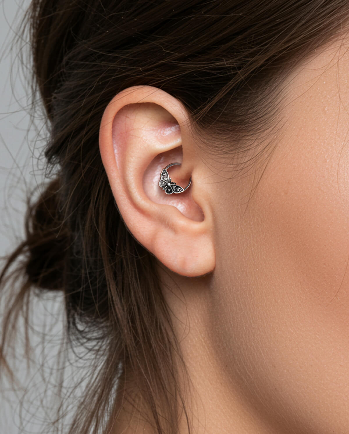 Moon Moth Daith Septum Ring