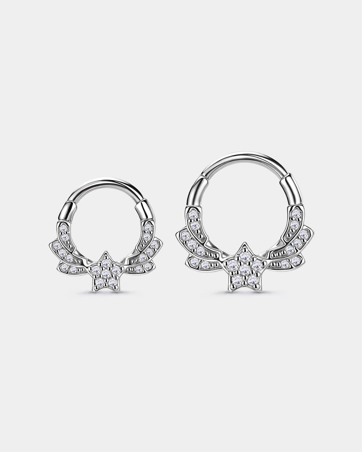 CZ Star Double-Wing Segment Septum Ring