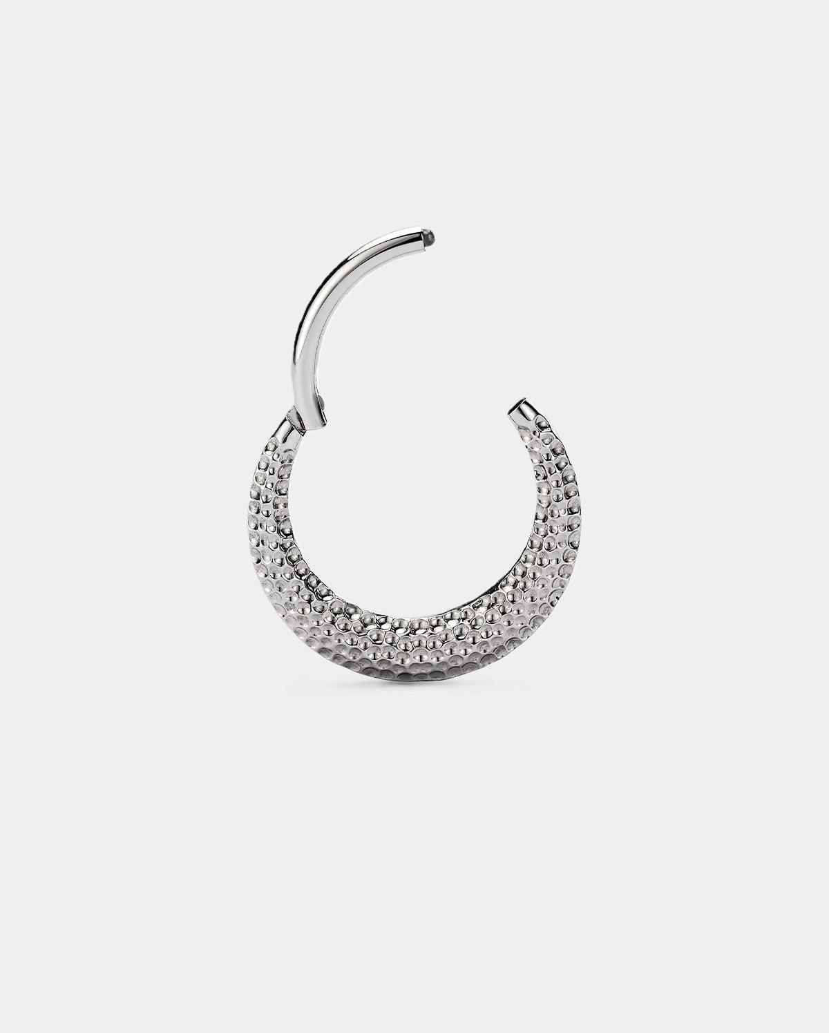 Hammered Texture Thick Seamless Septum Ring