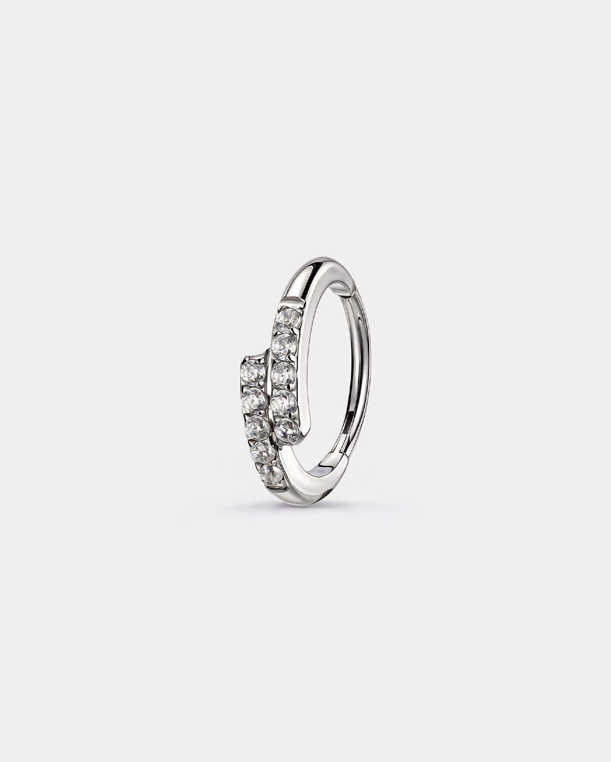 Offset CZ Splice Segment Nose Ring