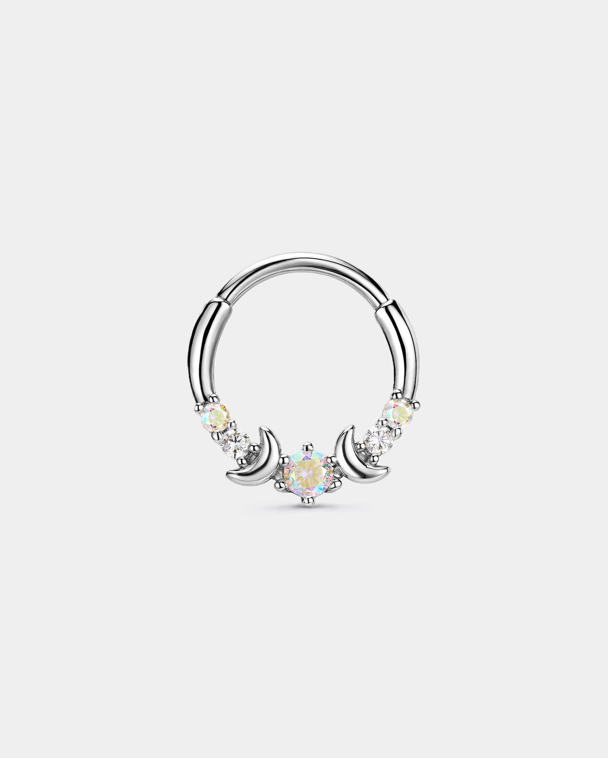 Double Moon AB CZ Segment Septum Ring