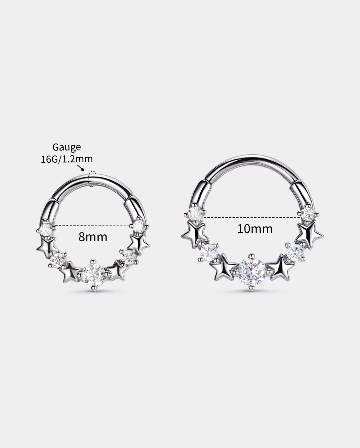 Star CZ Galaxy Segment Septum Ring