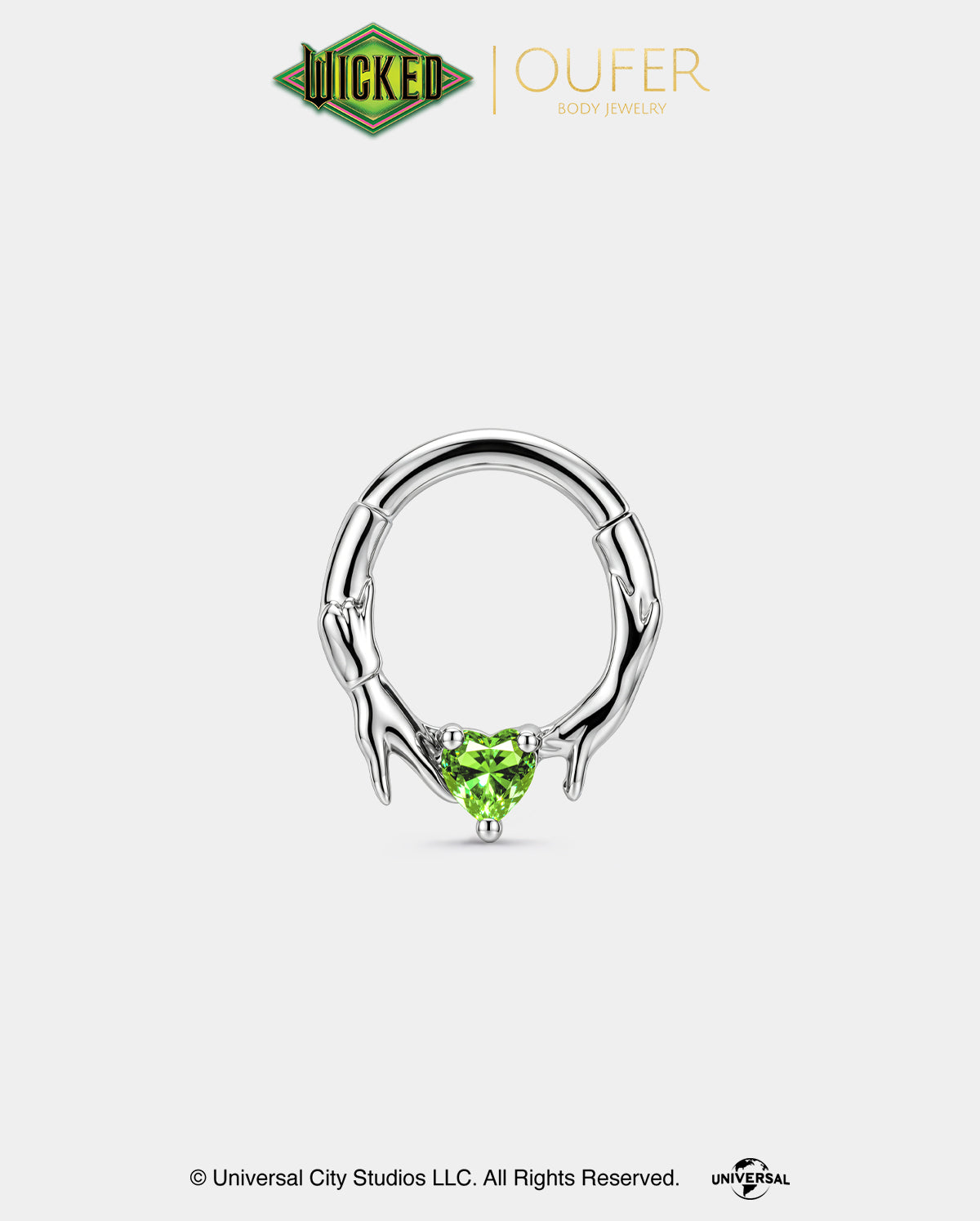 WICKED x OUFER Hand-Linked Heart Septum Ring
