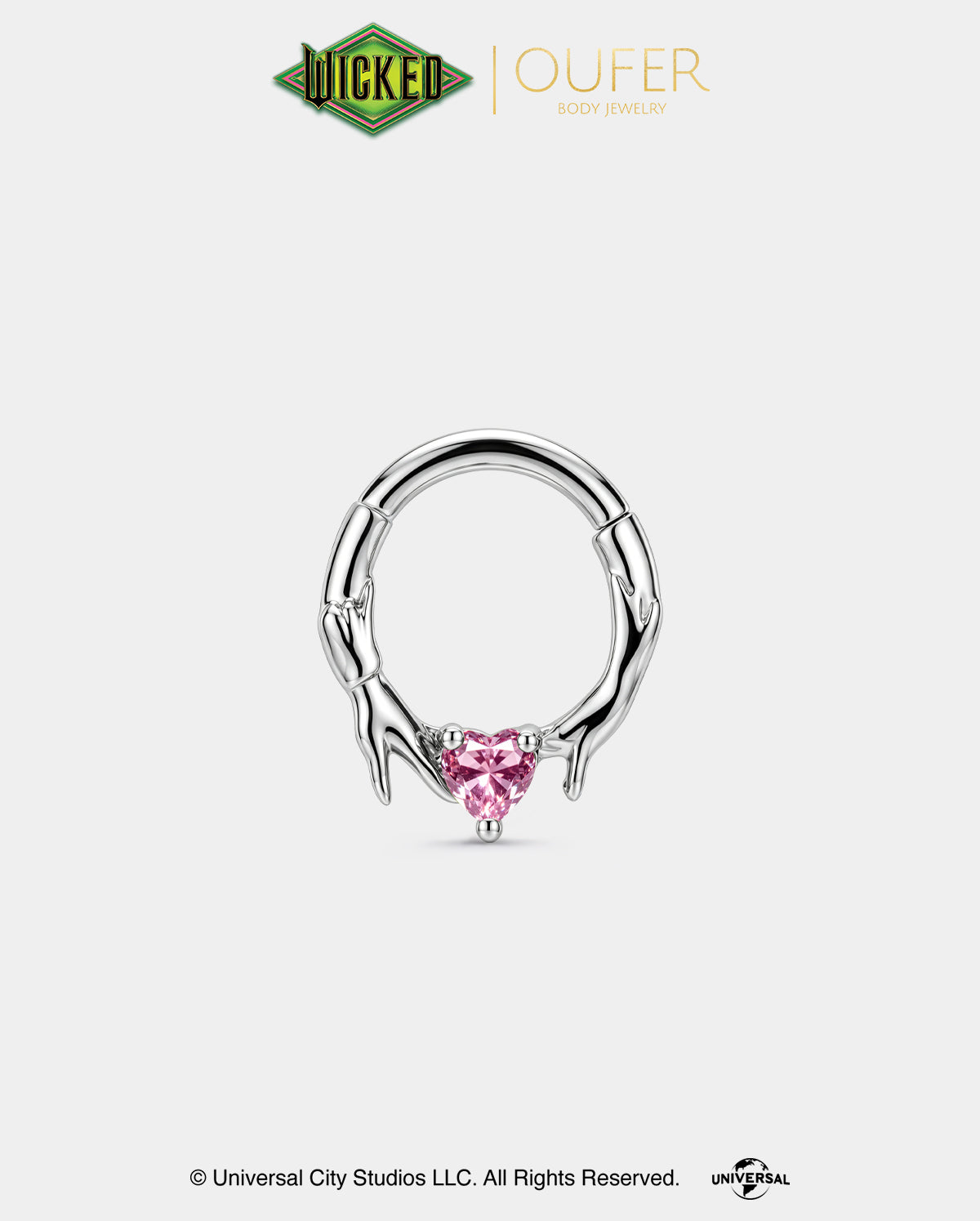 WICKED x OUFER Hand-Linked Heart Septum Ring