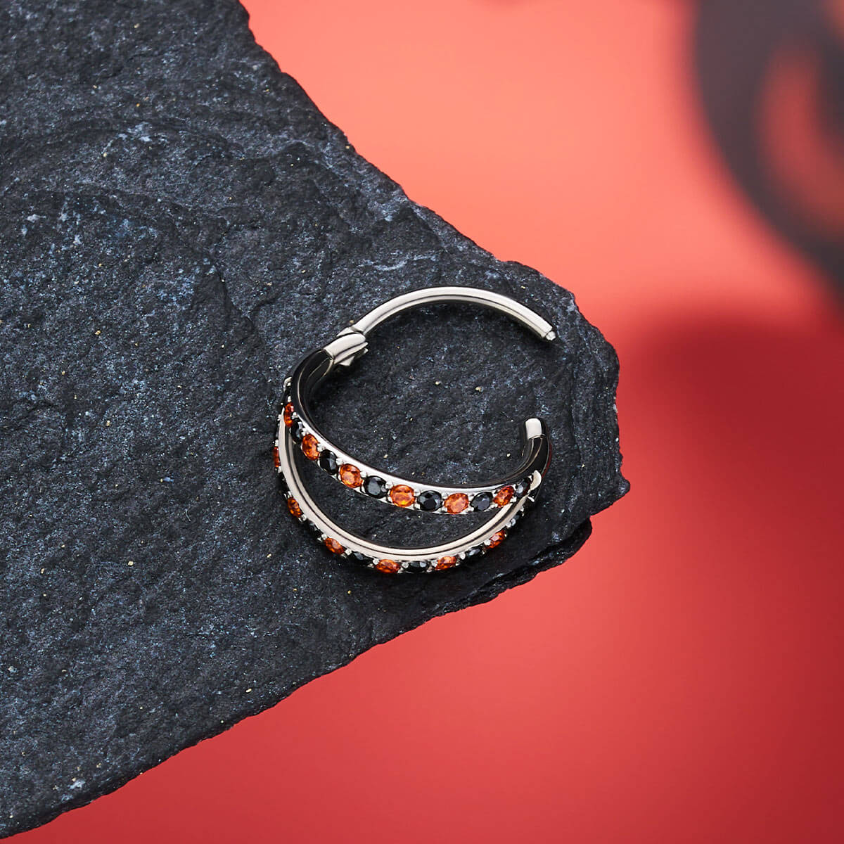 Halloween Double Hoop Nose Ring