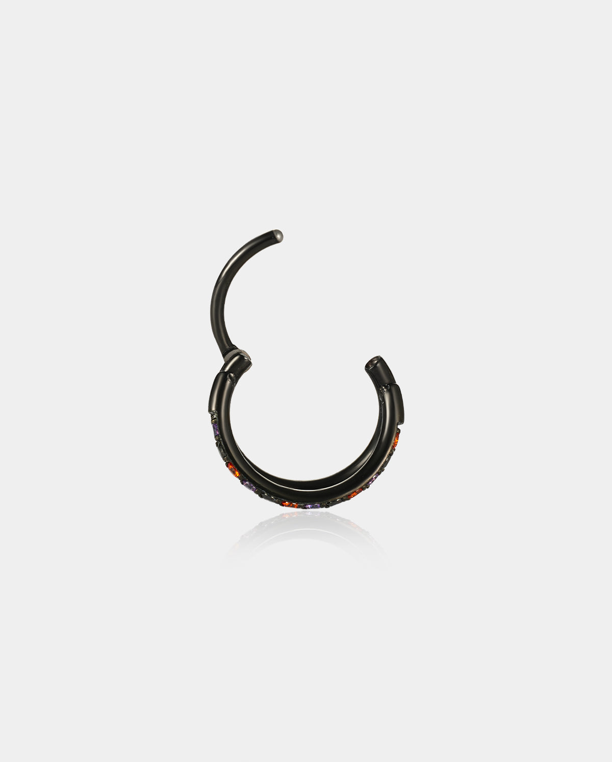 20G Red Black Double Hoop Halloween Nose Ring